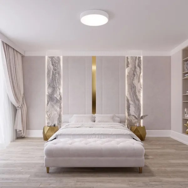 Brilagi - Plafoniera con sensore CLARE 2xE27/40W/230V diametro 30 cm bianco
