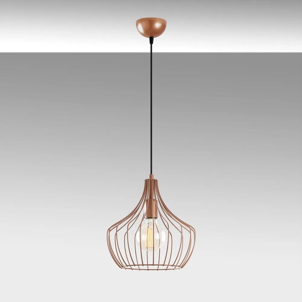 Lampadario color rame con paralume in metallo ø 27 cm Mezopotamya – Opviq lights