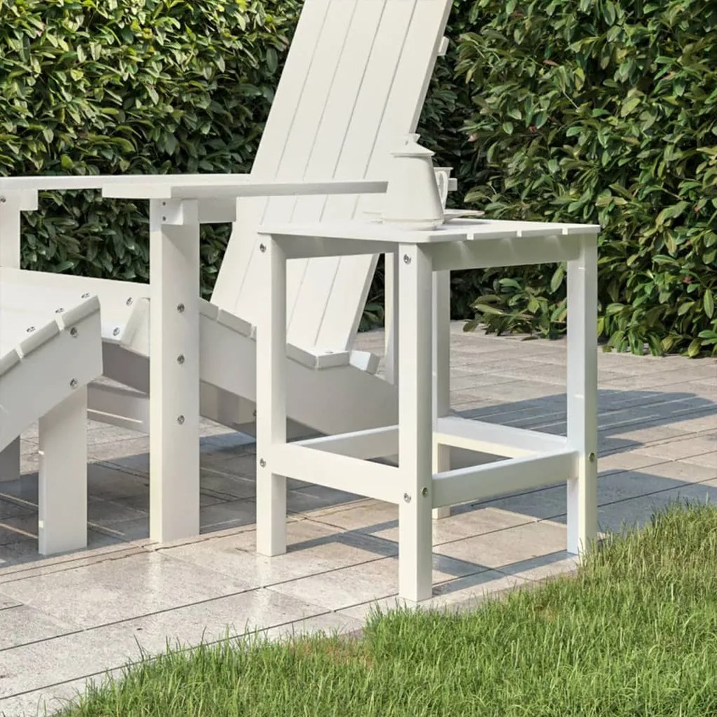 Tavolo da giardino adirondack bianco 38x38x46 cm hdpe