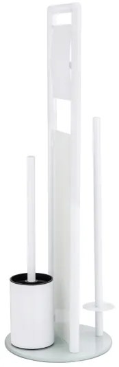 WENKO 24983800 - Set WC RAVINA 20x70 cm acciaio inox/bianco