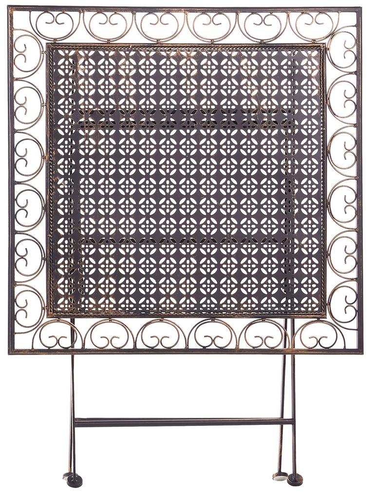 Tavolino bistro in metallo 70 x 70 cm nero BORMIO Beliani