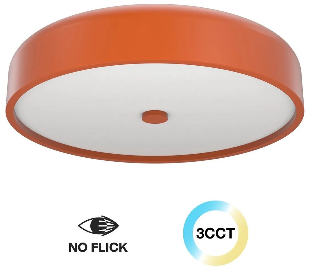 Plafoniera LED Rotonda 36W CCT Ø450mm Marrone
