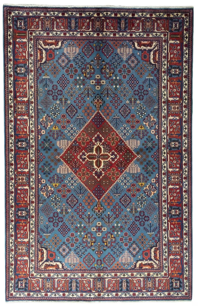 Meymeh Tappeto 170 x 260 Blu (Iran) Annodato A Mano