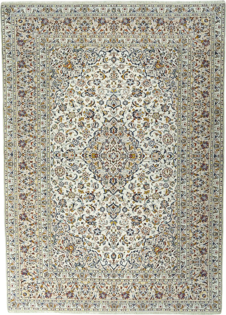 Kashan Tappeto persiano 350 x 250 Beige (Iran) Annodato A Mano