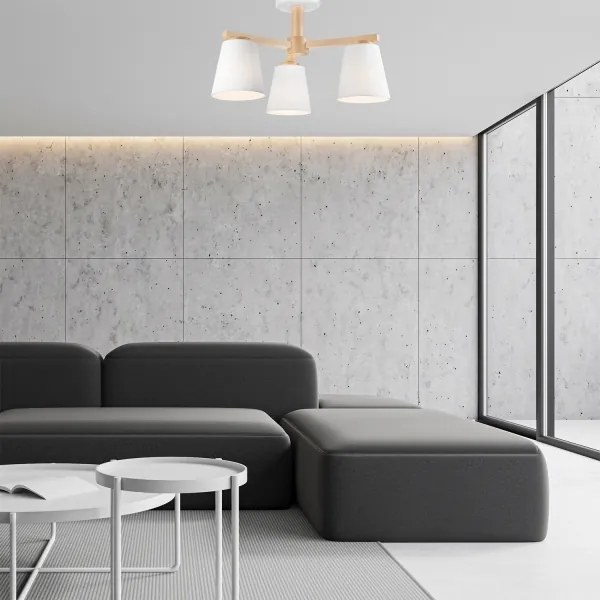 Plafoniera ELLIE 3xE27/60W/230V bianco