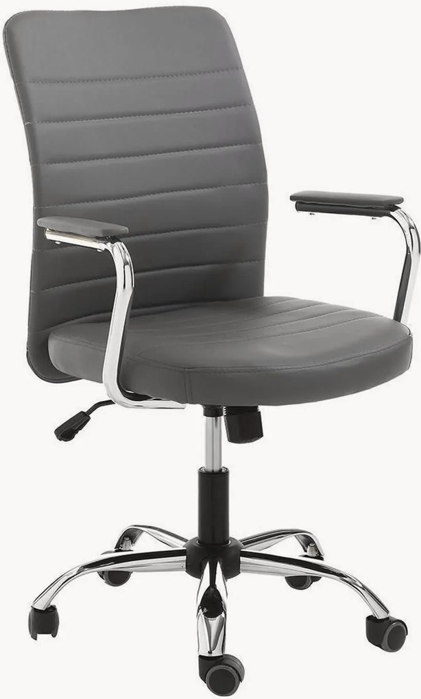 Sedia da scrivania in similpelle Tyler, regolabile in altezza