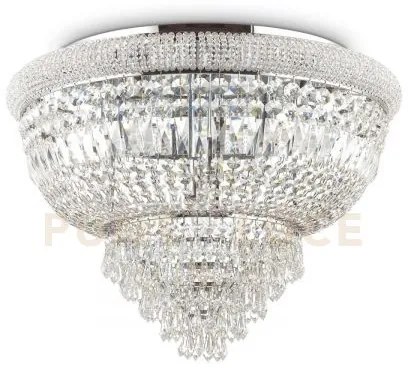 Dubai lampadario da soffitto cromo con cristalli molati 24 luci att...