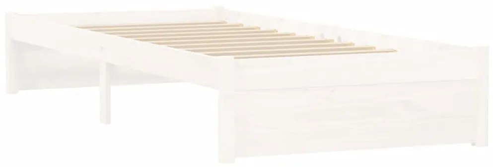 Giroletto bianco in legno massello 75x190 cm 2ft6 small single