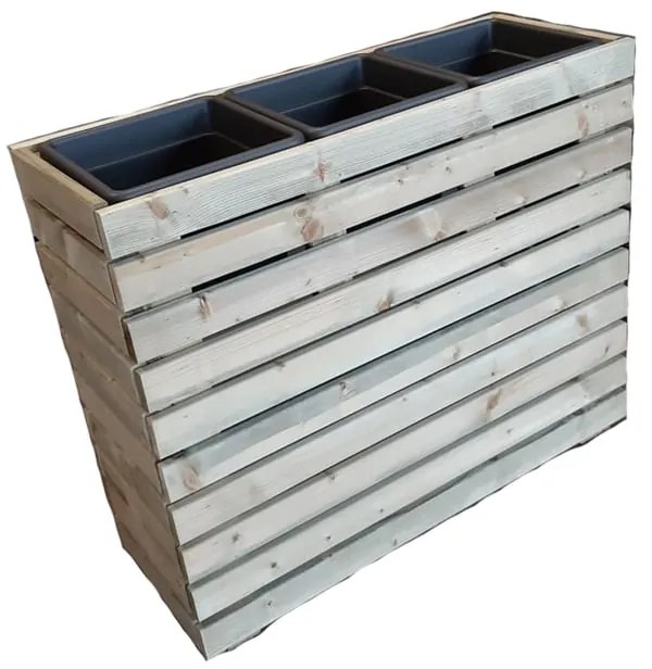 Fioriera Impregnata in legno marrone H 70 cm L 83 x P 31 cm