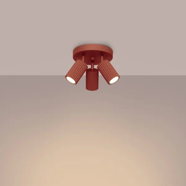 Sollux SL.1639 - Faretto KARBON 3xGU10/10W/230V rosso