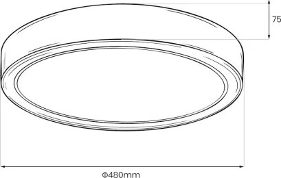 Plafoniera da soffitto LAGO LED/36W/230V Ø 48 cm