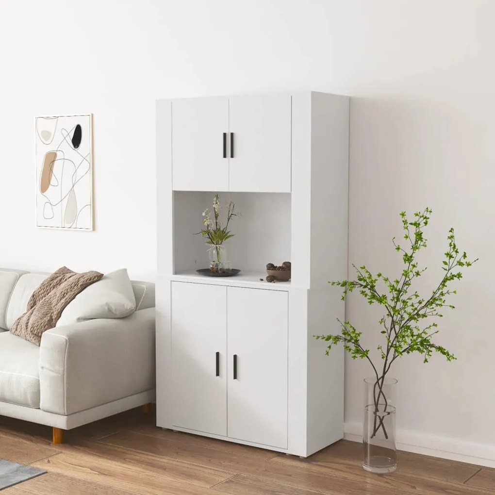 Credenza Bianca İn Legno Multistrato /