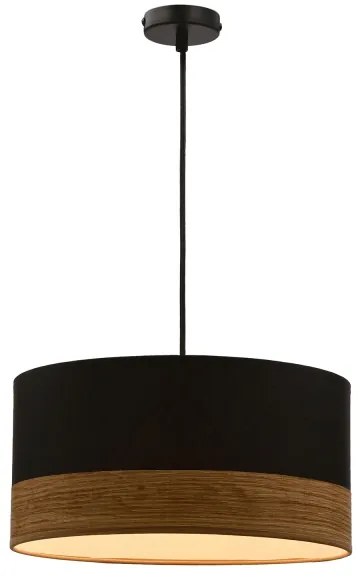 Lampadario a sospensione con filo PORTO 1xE27/60W/230V nero/marrone