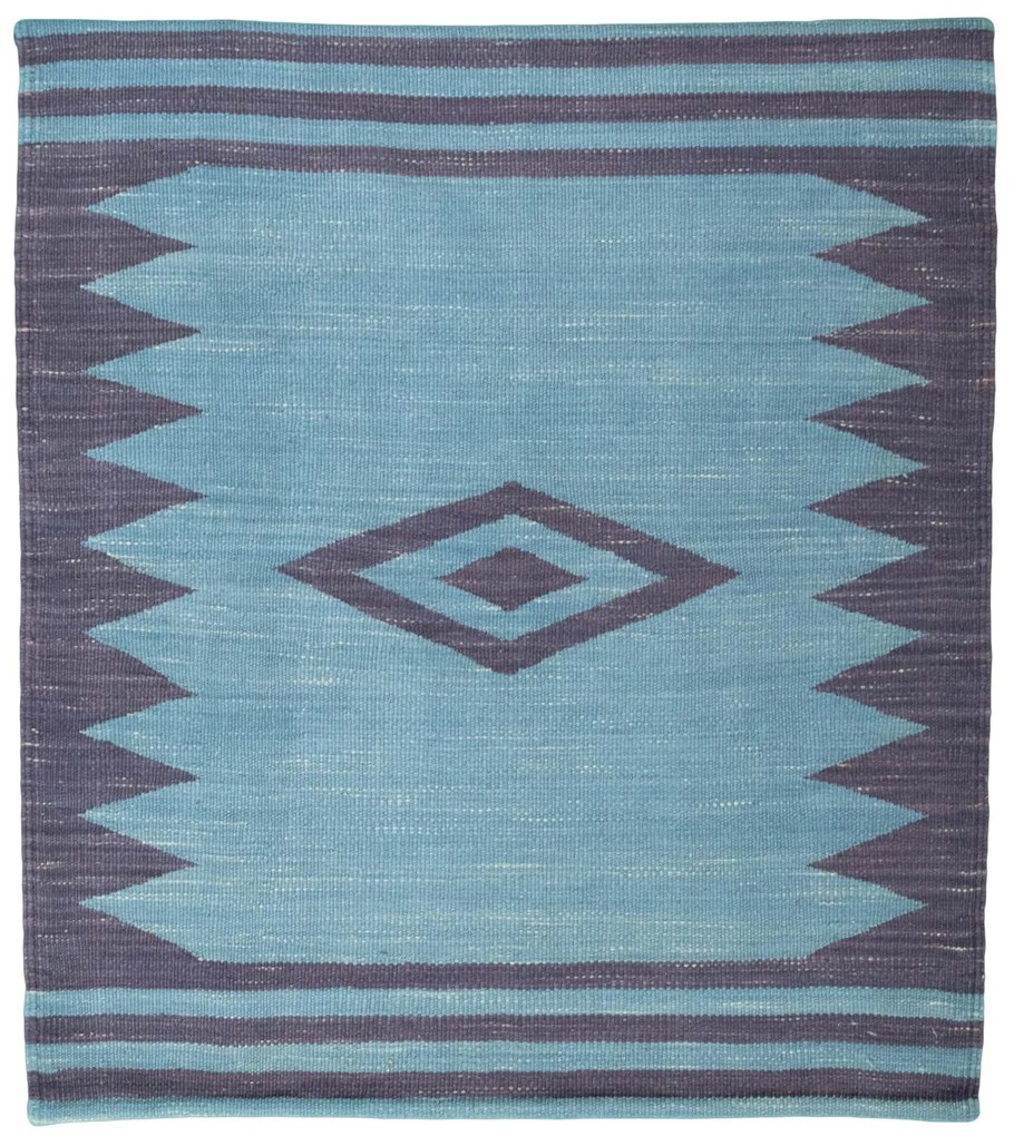 Kilim Tappeto persiano 90 x 80 Blu (Iran) Tessuto A Mano