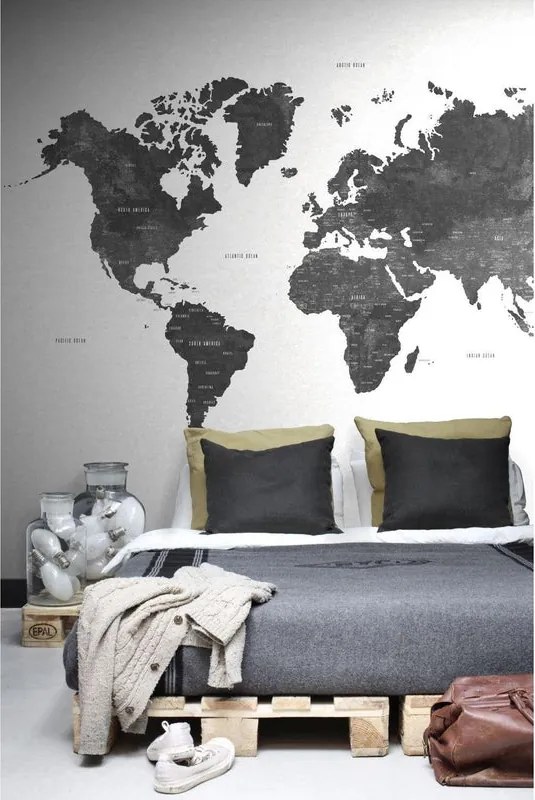 Fotomurale ESTA Mappa, grigio 280X279 cm