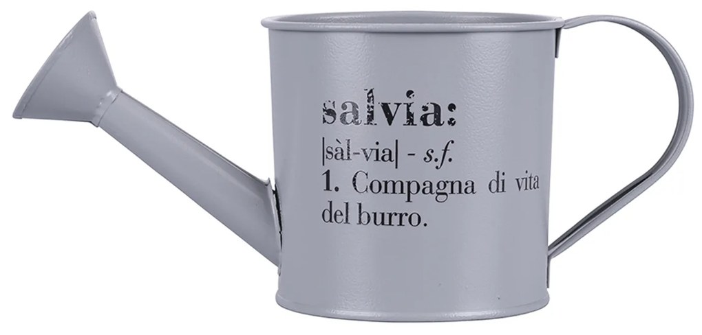 Annaffiatoio porta piantine con scritta salvia Victionary