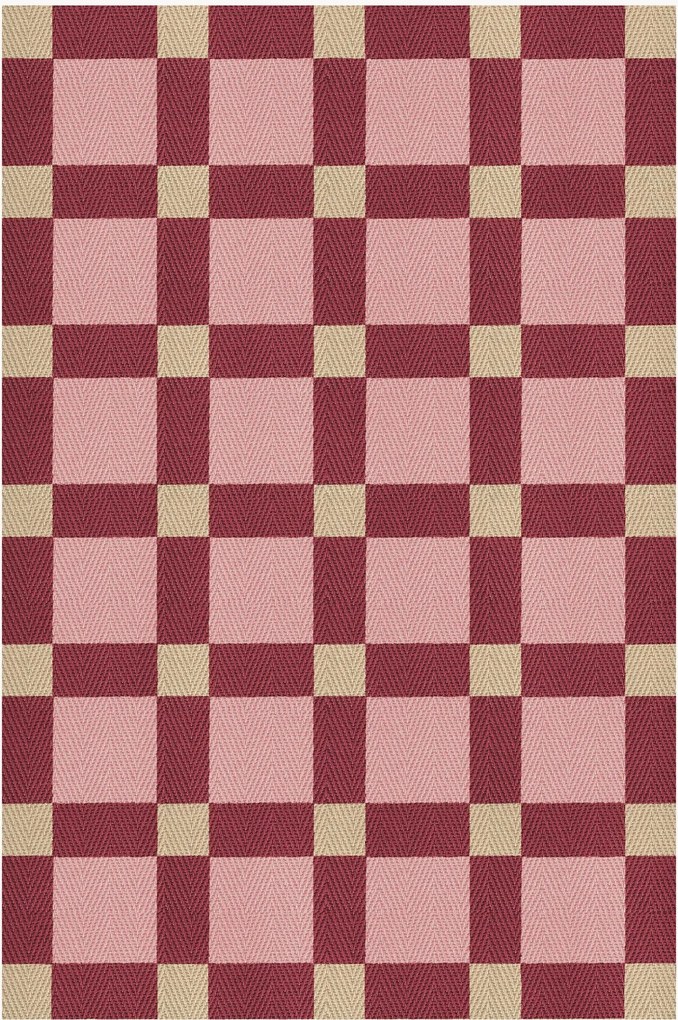 Tappeto in iuta tessuto a mano Plum Punsch