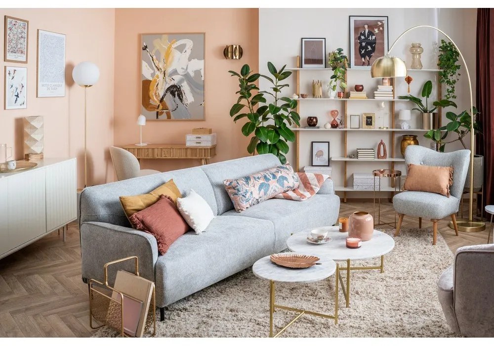 Tappeto crema , ø 133 cm Vista - Think Rugs