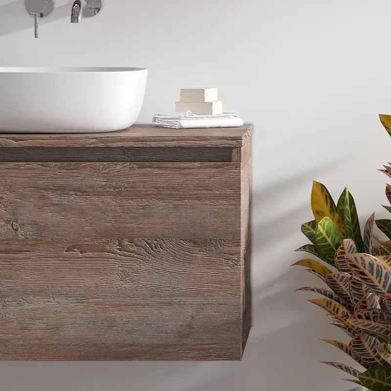 Mobile bagno sospeso 155 cm con doppio cassetto SP-155P - KAMALU