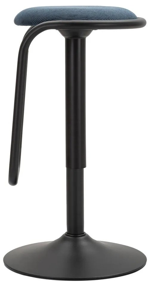 Sedia da bar color petrolio/nera in imbottito con altezza regolabile (altezza della seduta 61 cm) Destiny – Mauro Ferretti