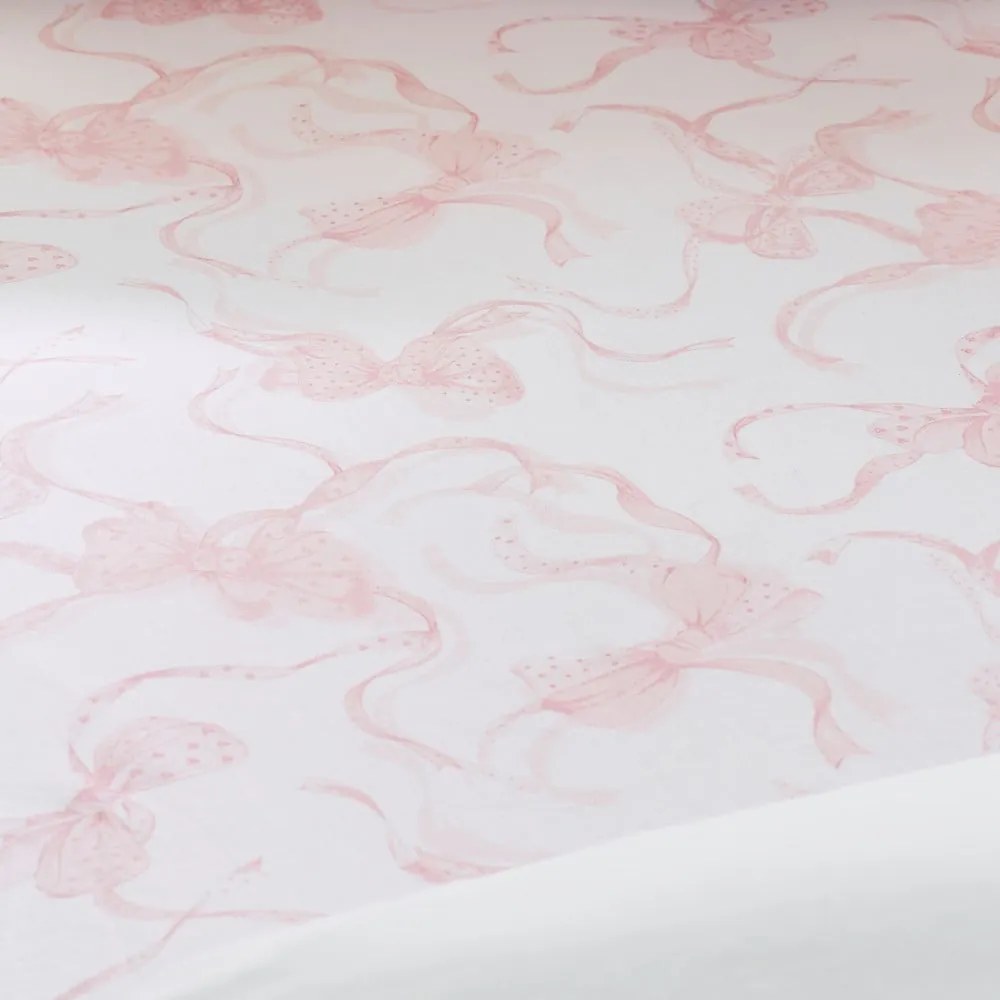 Lenzuolo con angoli bianco e rosa 150x200 cm Bow – Catherine Lansfield