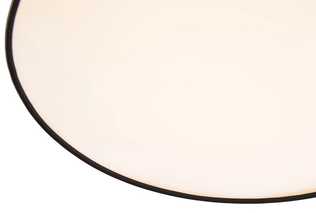 Plafoniera Smart Nera 35cm con LED e Telecomando - Flat Drum