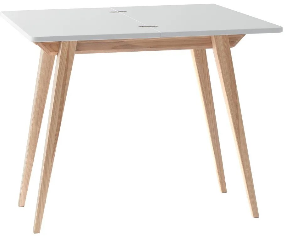 Tavolo da pranzo con piano bianco allungabile con estensione 90x45 cm Envelope – Ragaba