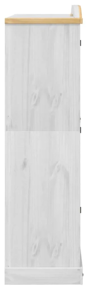 Armadio corona bianco 151,5x52x186 cm in legno massello di pino