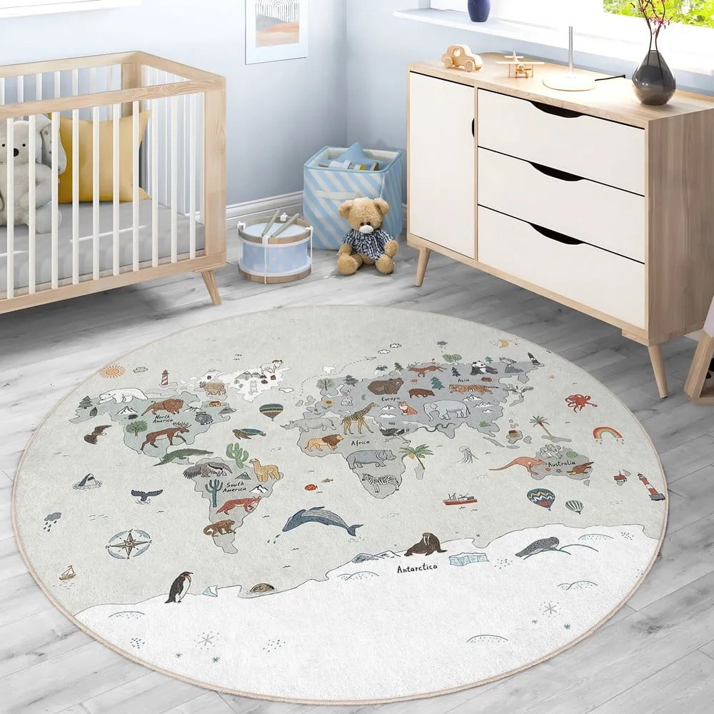 Tappeto da gioco per bambini lavabile ø150 cm Big World – Mila Home