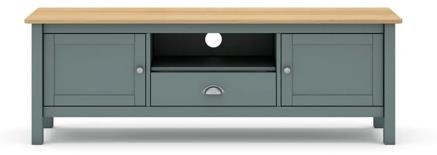 Mobile TV verde polveroso in pino massiccio 158x53x40 cm Misti – Marckeric