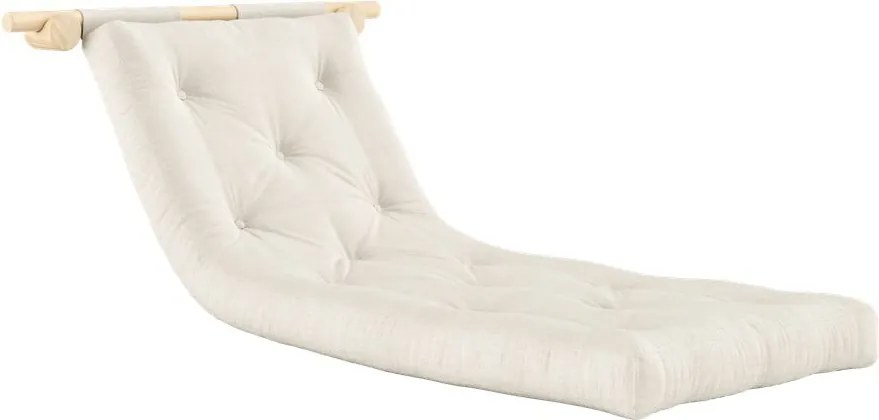 Poltrona di colore naturale allungabile con rivestimento in lino Hooked – Karup Design