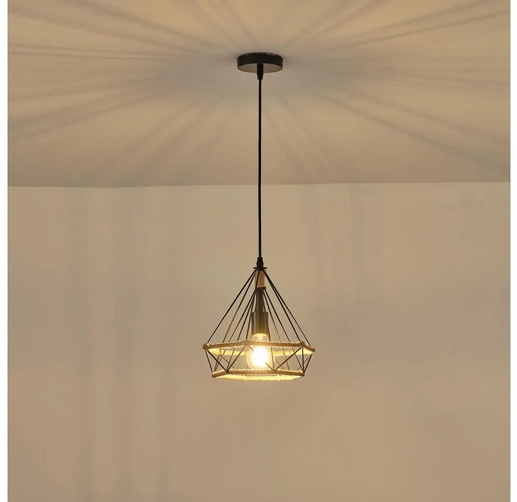 Lampadario a sospensione con filo FLARE 1xE27/15W/230V beige