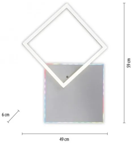 JUST LIGHT. 11327-95-Plafoniera LED RGBW dimmerabile RENDA LED/31W/230V+RC