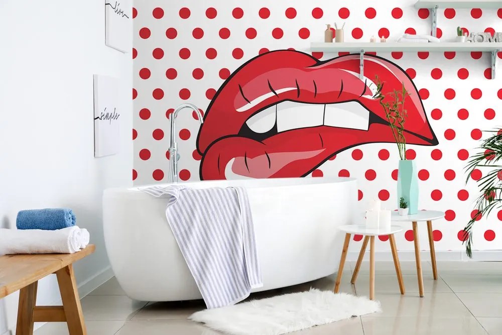 Carta da parati – Labbra pop art