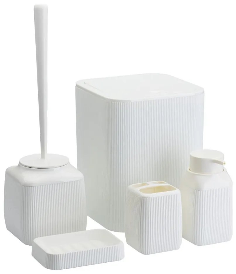Set da bagno CRYSTAL 5 pz bianco