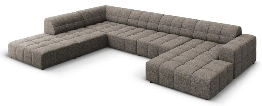 Divano angolare in grigio scuro (con penisola a sinistra/a forma di "U") Chicago – Cosmopolitan Design