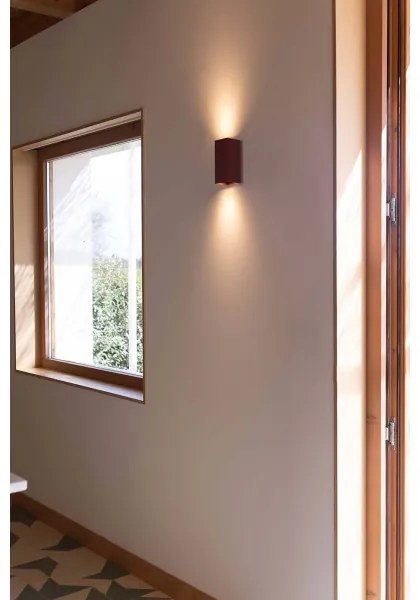 FARO 40568 - Applique SOLE 2xGU10/8W/230V color mattone ondulato quadrato