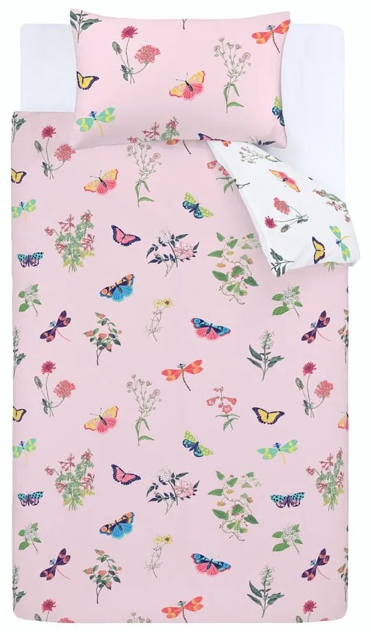 Biancheria da letto singola per bambini 135x200 cm Butterfly Garden - RHS