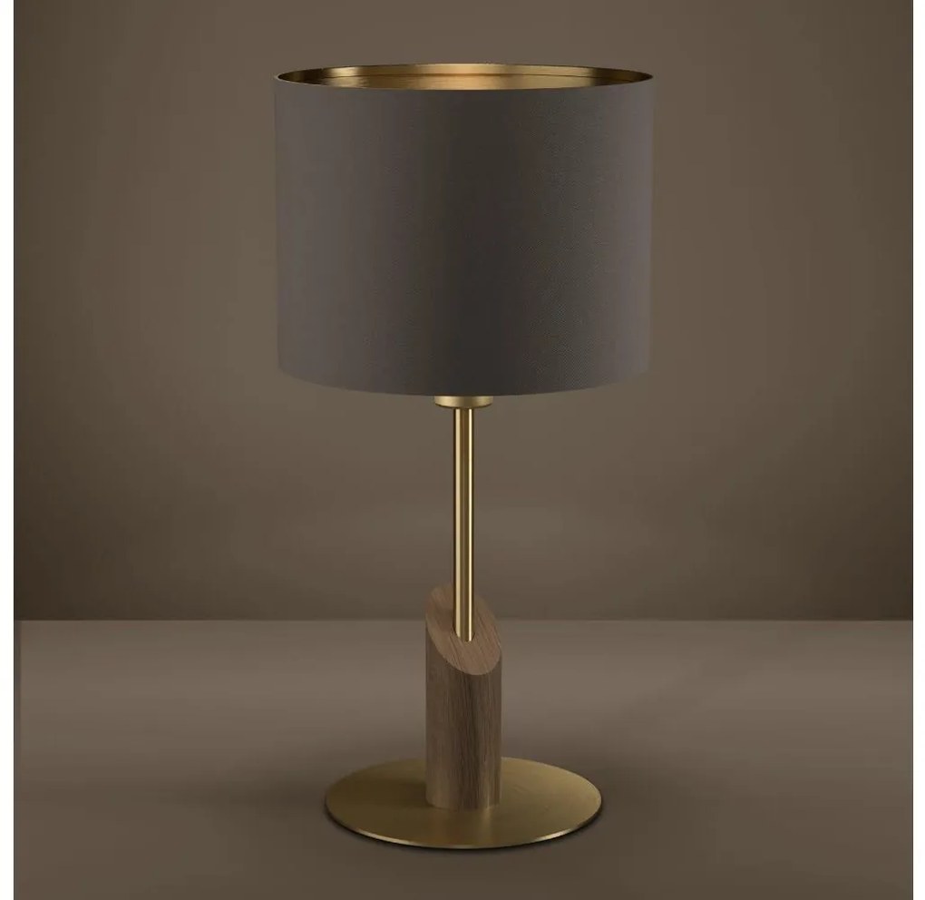 Eglo 390337 - Lampada da tavolo SANTANDRIA 1xE27/40W/230V marrone/oro