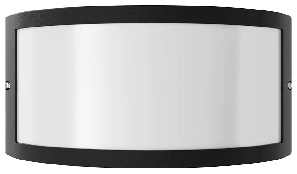 Applique Moon Design E27 Curva per Esterni IP65 - Nera