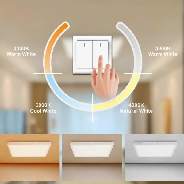 Brilagi - Lampada LED da bagno FRAME LED/50W/230V 3000/4000/6000K IP44 bianco