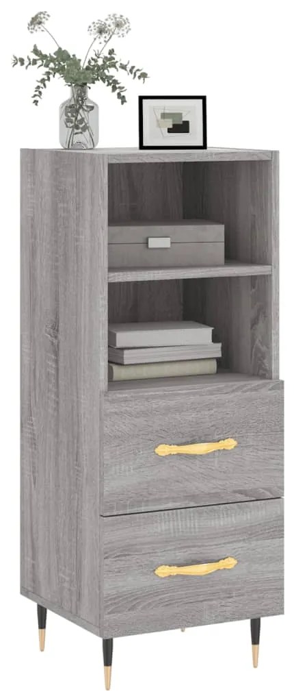 Credenza grigio sonoma 34,5x34x90 cm in legno multistrato