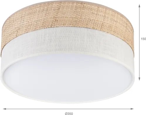 Plafoniera LED SIRJA BOHO LED/20W/230V Ø 35 cm beige/crema