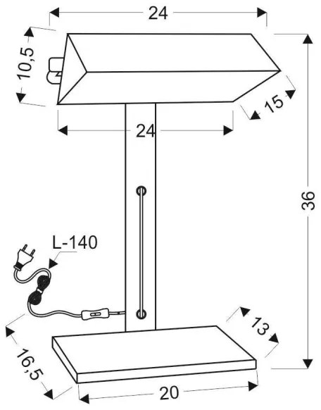 Lampada da tavolo BANKIER 1xE14/40W/230V