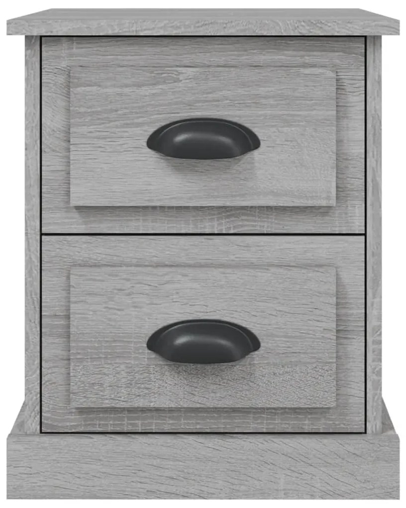 Comodini 2 pz Grigio Sonoma 39x39x47,5 cm in Legno Multistrato