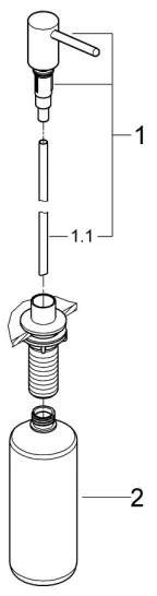 GROHE 40536000 - Dosatore di sapone CONTEMPORARY 400 ml cromo lucido