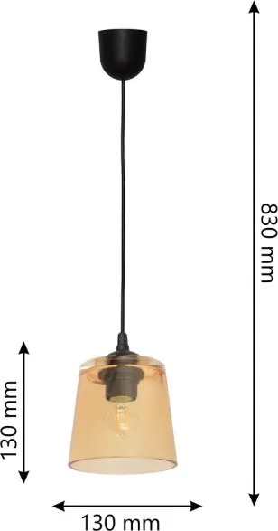 Lampadario a sospensione con filo LUCEA 1xE27/15W/230V