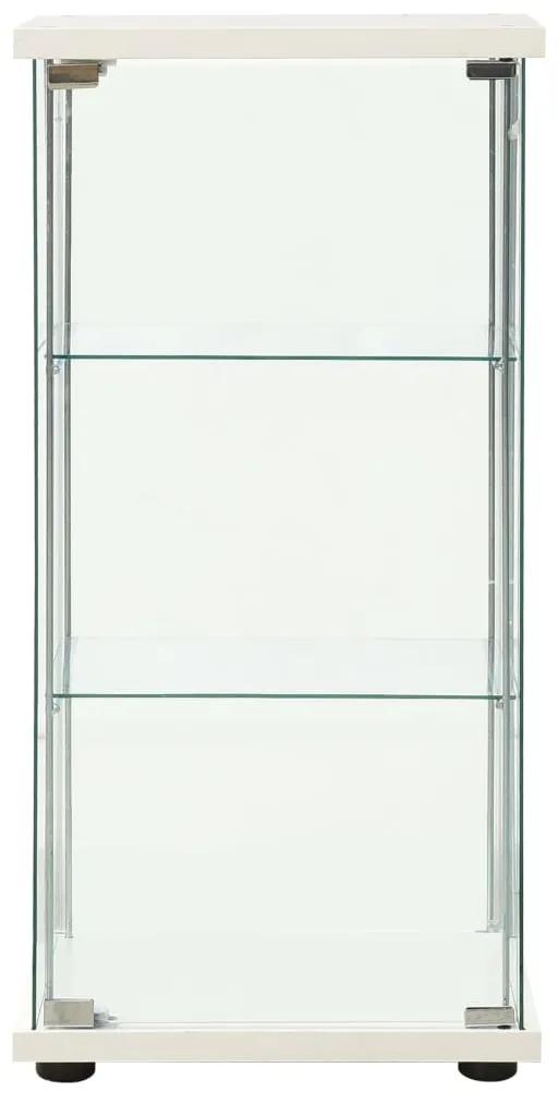 Armadietto portaoggetti in vetro temperato bianco