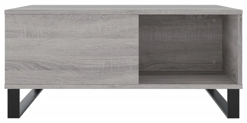 Tavolino salotto grigio sonoma 80x80x36,5 cm legno multistrato