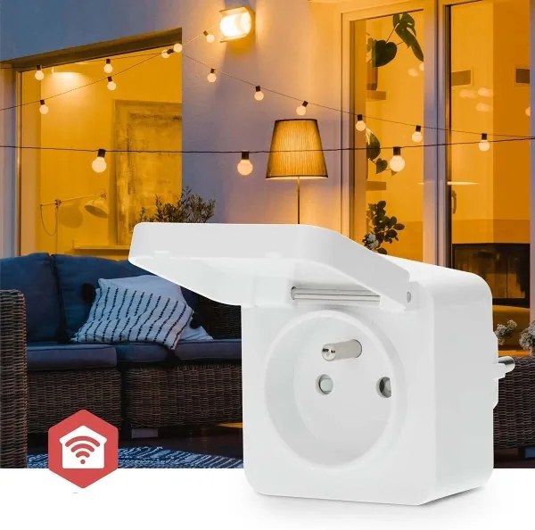 Nedis ZBPO130EWT - Presa smart Smartlife 3680W/230V/Tipo E/16A Wi-Fi Tuya IP44